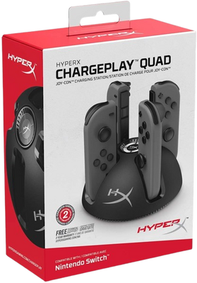 HyperX Chargeplay Quad - 4-in-1 Joy-Con Charging Station for Nintendo Switch -Black