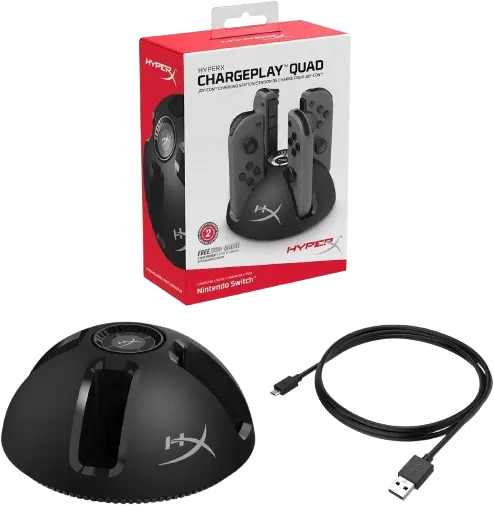 HyperX Chargeplay Quad - 4-in-1 Joy-Con Charging Station for Nintendo Switch -Black  for sale in Egypt from Games2Egypt