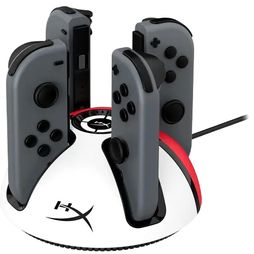 HyperX Chargeplay Quad - 4-in-1 Joy-Con Charging Station for Nintendo Switch - White / Red  for sale in Egypt from Games2Egypt