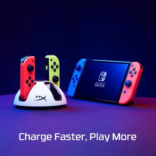 HyperX Chargeplay Quad - 4-in-1 Joy-Con Charging Station for Nintendo Switch - White / Red  for sale in Egypt from Games2Egypt