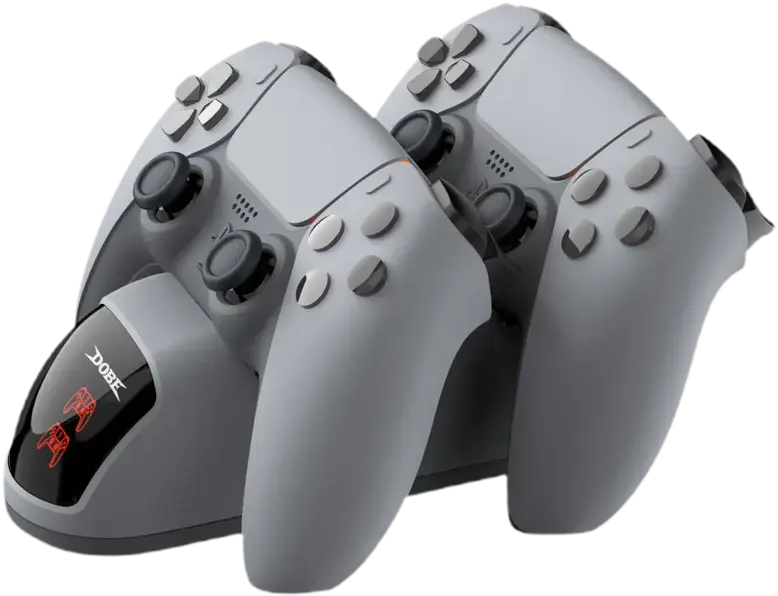 Dobe Dual DualSense Charging Station with 220V for PS5 Controllers - Silver  for sale in Egypt from Games2Egypt
