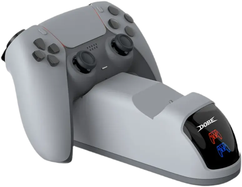 Dobe Dual DualSense Charging Station with 220V for PS5 Controllers - Silver  for sale in Egypt from Games2Egypt