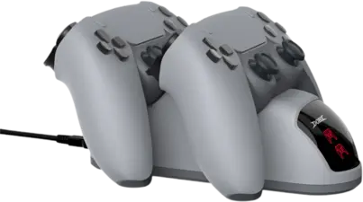 Dobe Dual DualSense Charging Station with 220V for PS5 Controllers - Silver  for sale in Egypt from Games2Egypt
