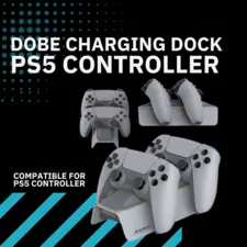 DOBE Dual Charging Dock for PS5 Controllers - Grey  for sale in Egypt from Games2Egypt
