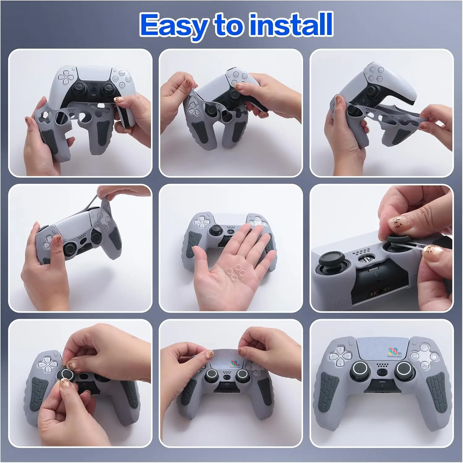  Silicone Cover and Grips for PS5 Game Controller Analog - PS5 30th Anniversary  for sale in Egypt from Games2Egypt