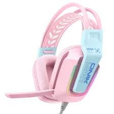 ONIKUMA X13 RGB Wired Gaming Headset - Pink