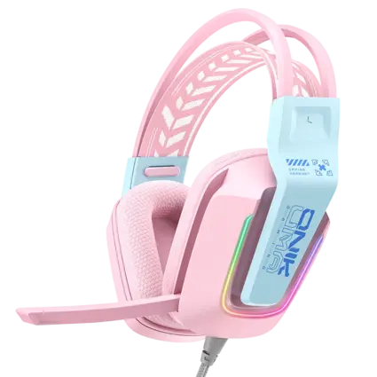 ONIKUMA X13 RGB Wired Gaming Headset - Pink