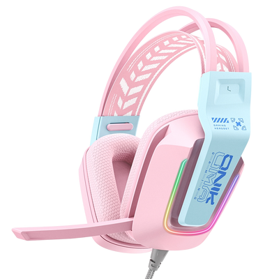ONIKUMA X13 RGB Wired Gaming Headset - Pink
