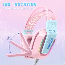 ONIKUMA X13 RGB Wired Gaming Headset - Pink  for sale in Egypt from Games2Egypt