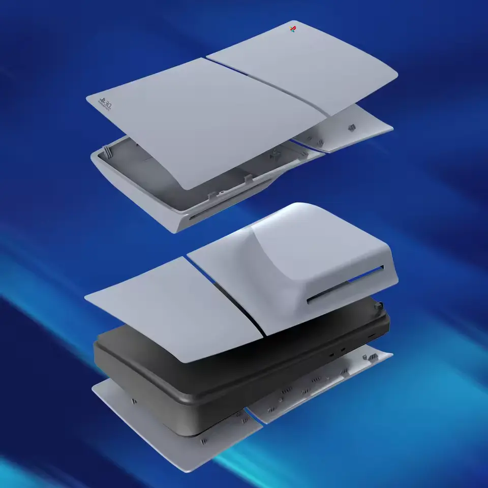 Replacement Plate Cover for PS5 Slim Console (Disc Edition) With logo - Grey  for sale in Egypt from Games2Egypt