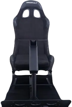 DeadSkull Racing Seat Gaming Chair with Steering Wheel & Pedal Stand - Black   for sale in Egypt from Games2Egypt
