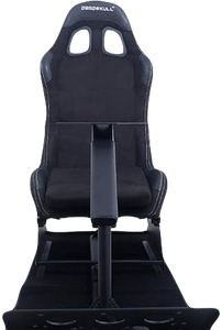 DeadSkull Racing Seat Gaming Chair with Steering Wheel & Pedal Stand - Black   for sale in Egypt from Games2Egypt
