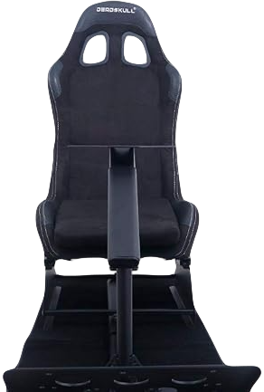 DeadSkull Racing Seat Gaming Chair with Steering Wheel & Pedal Stand - Black   for sale in Egypt from Games2Egypt