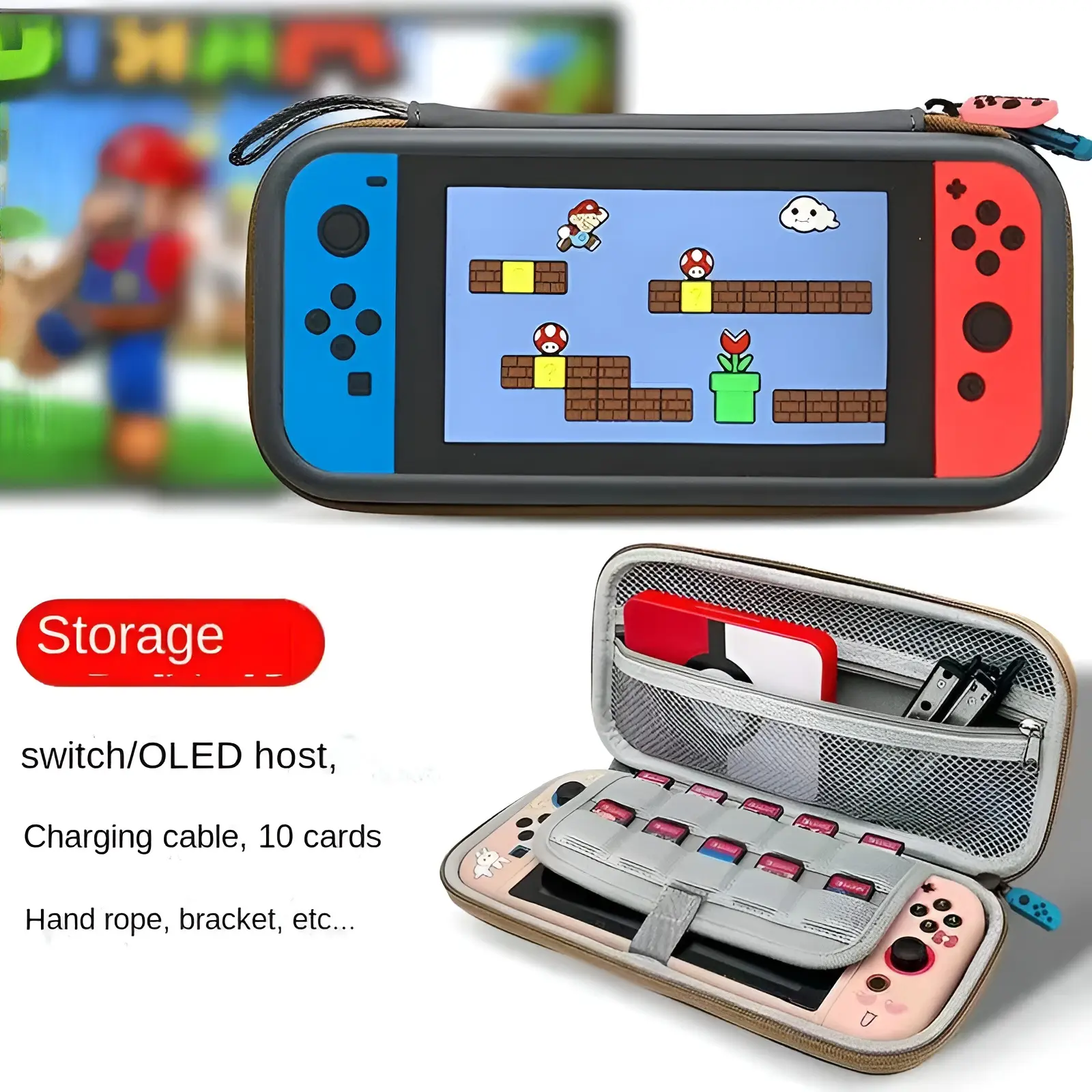New Super Mario Level one Traveler Case for Nintendo Switch OLED  for sale in Egypt from Games2Egypt