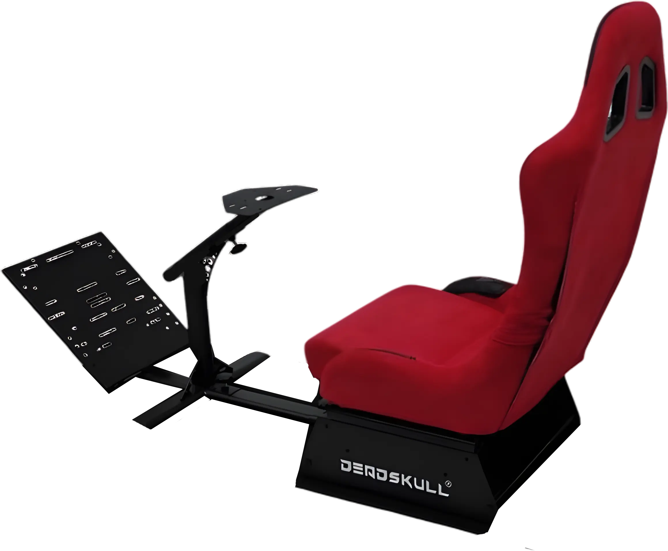 DeadSkull Racing Seat Gaming Chair with Steering Wheel & Pedal Stand - Maroon   for sale in Egypt from Games2Egypt