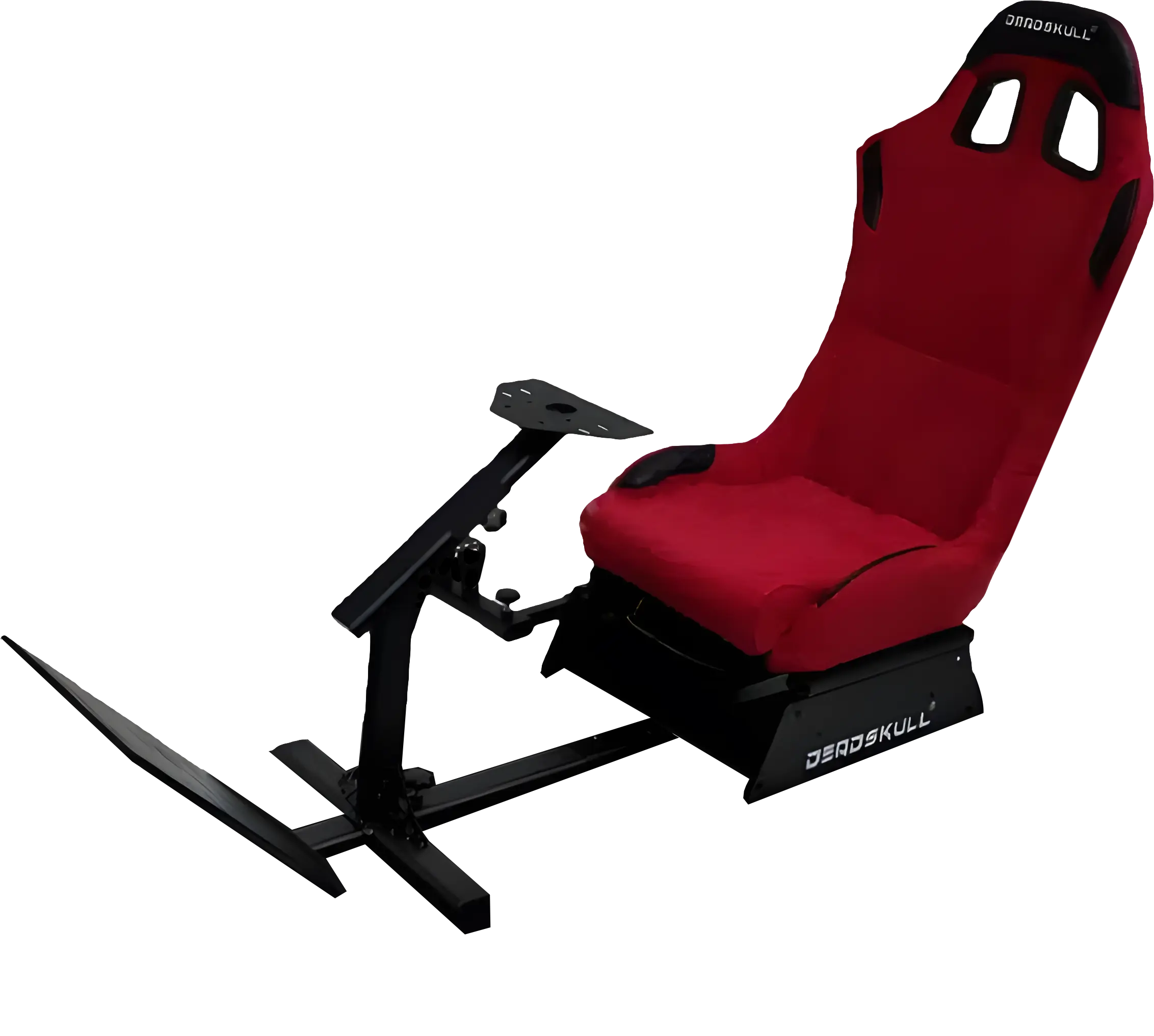 DeadSkull Racing Seat Gaming Chair with Steering Wheel & Pedal Stand - Maroon   for sale in Egypt from Games2Egypt