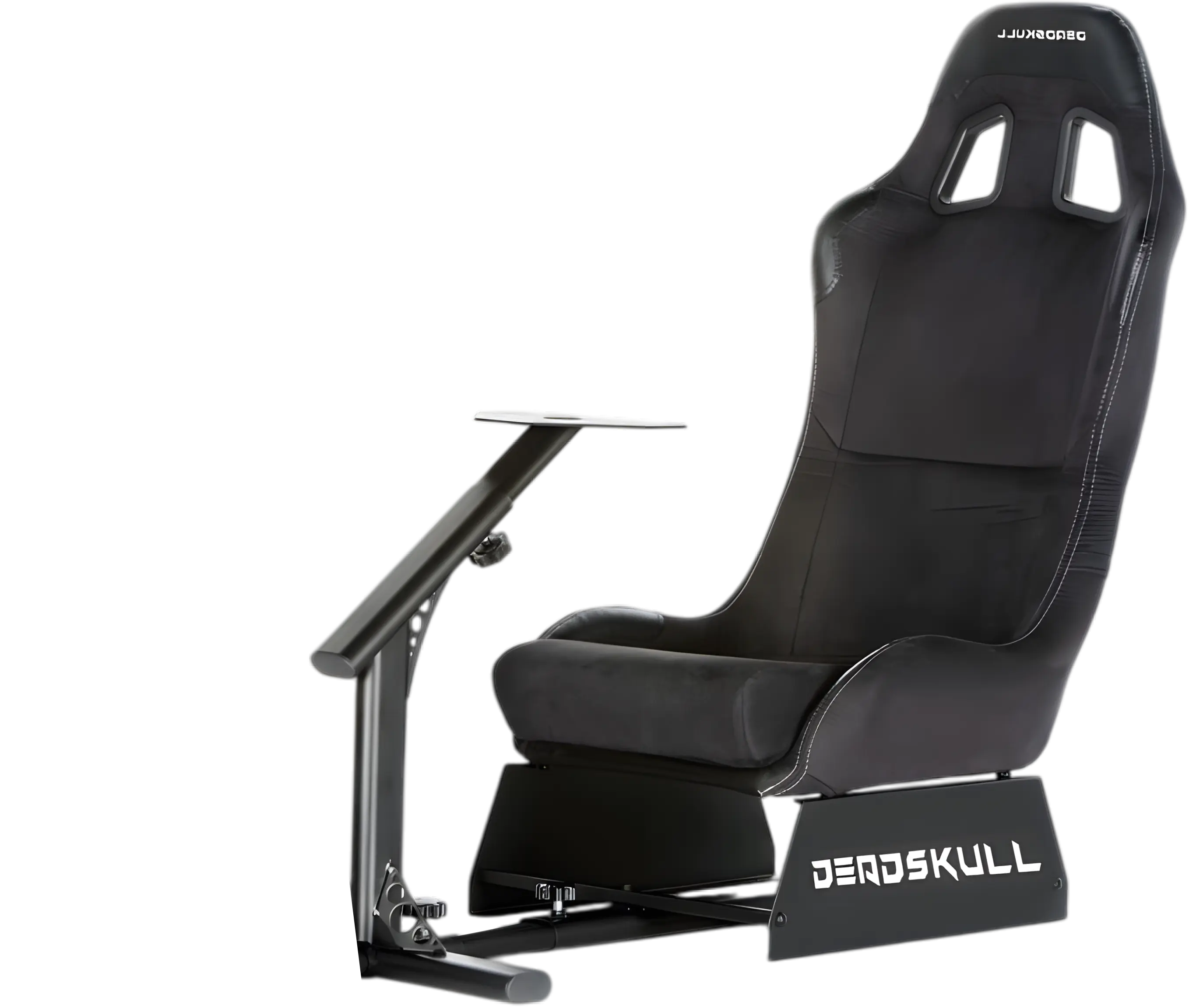DeadSkull Racing Seat Gaming Chair with Steering Wheel & Pedal Stand - Black   for sale in Egypt from Games2Egypt
