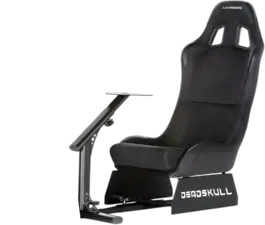 DeadSkull Racing Seat Gaming Chair with Steering Wheel & Pedal Stand - Black   for sale in Egypt from Games2Egypt