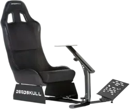 DeadSkull Racing Seat Gaming Chair with Steering Wheel & Pedal Stand - Black  -  for sale in Egypt from Games2Egypt