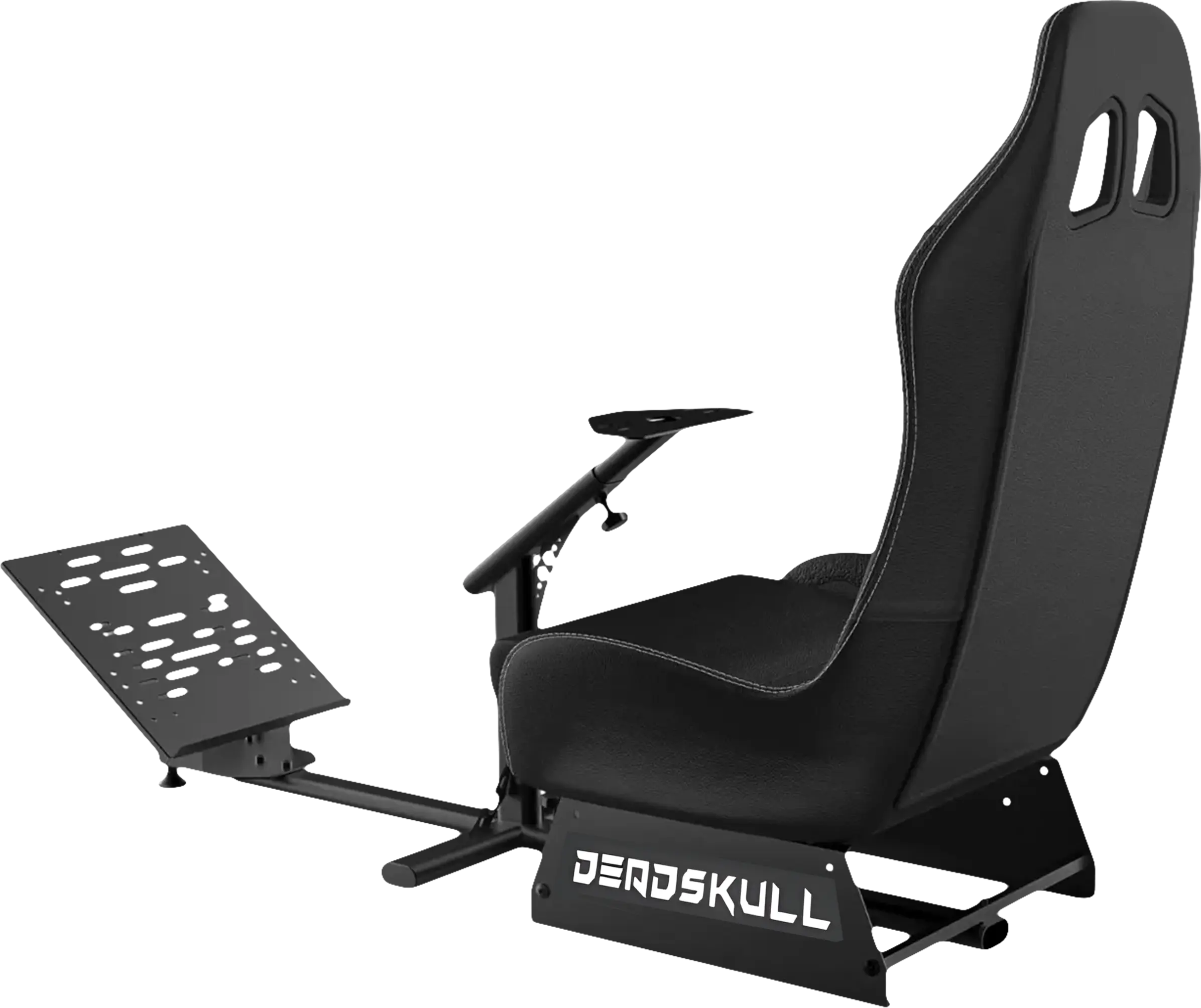 DeadSkull Racing Seat Gaming Chair with Steering Wheel & Pedal Stand - Black   for sale in Egypt from Games2Egypt