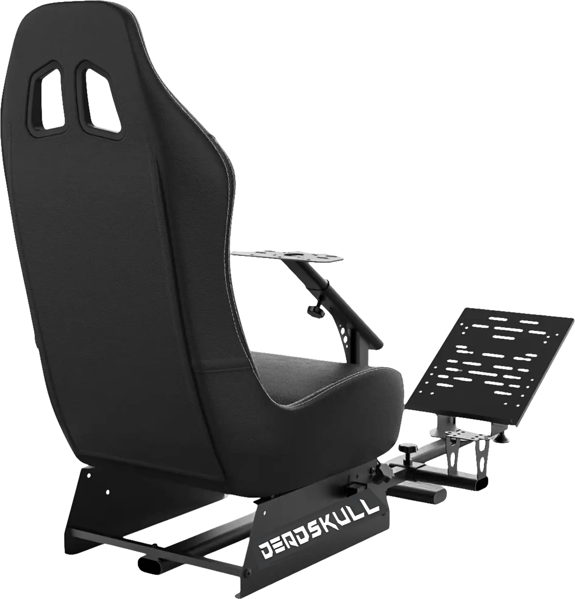DeadSkull Racing Seat Gaming Chair with Steering Wheel & Pedal Stand - Black   for sale in Egypt from Games2Egypt