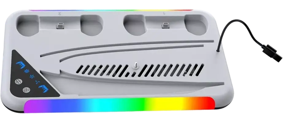 DOBE Multifunctional Cooling and Charging Stand 6 in 1 RGP - PS5 + CDs Storage  for sale in Egypt from Games2Egypt