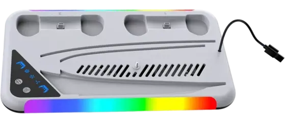 DOBE Multifunctional Cooling and Charging Stand 6 in 1 RGP - PS5 + CDs Storage  for sale in Egypt from Games2Egypt