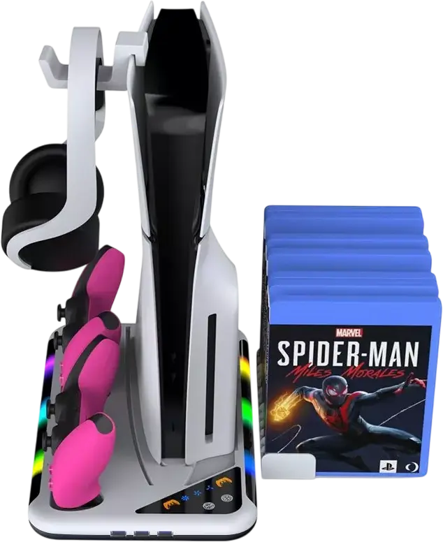 DOBE Multifunctional Cooling and Charging Stand 6 in 1 RGP - PS5 + CDs Storage  for sale in Egypt from Games2Egypt