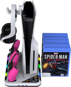 DOBE Multifunctional Cooling and Charging Stand 6 in 1 RGP - PS5 + CDs Storage -  for sale in Egypt from Games2Egypt