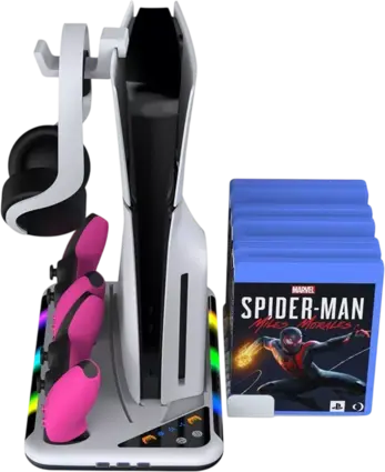 DOBE Multifunctional Cooling and Charging Stand 6 in 1 RGP - PS5 + CDs Storage