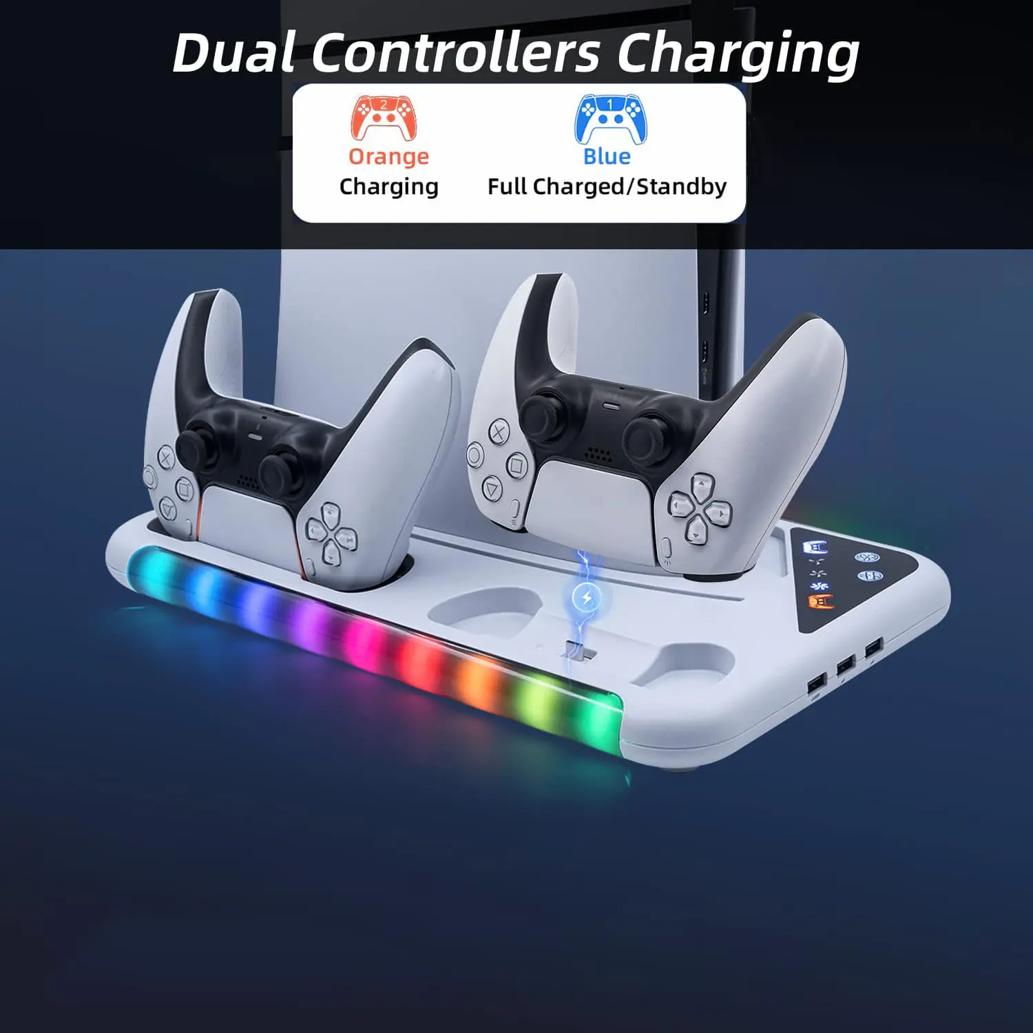 DOBE Multifunctional Cooling and Charging Stand 6 in 1 RGP - PS5 + CDs Storage  for sale in Egypt from Games2Egypt