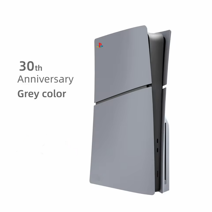 Replacement Plate Cover for PS5 Slim Console (Disc Edition) With logo - Grey – image 2