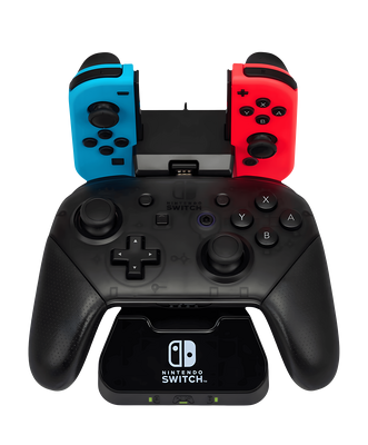 Power A Pro Controller and Joy-Con Charging Base for Nintendo Switch - Black