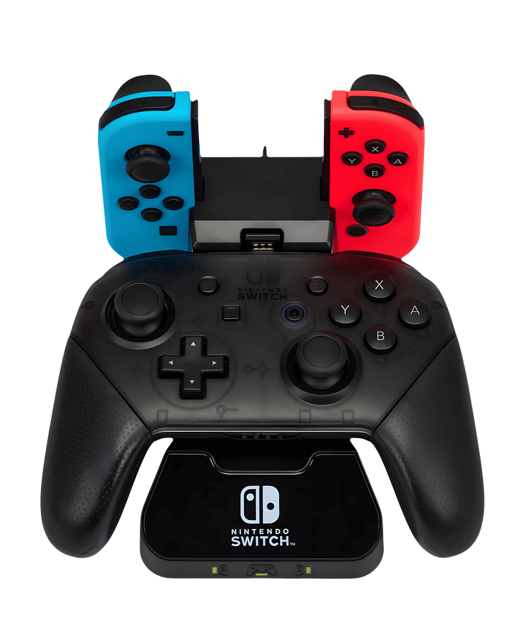 Power A Pro Controller and Joy-Con Charging Base for Nintendo Switch - Black