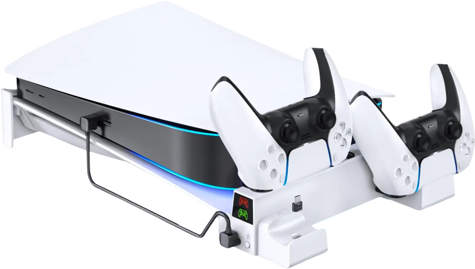 Oivo PS5 Horizontal Stand with 3-Level Cooling Fan and Controller Charger for PS5 - Open Sealed  for sale in Egypt from Games2Egypt