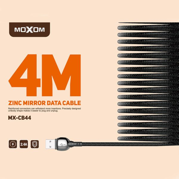 كابل شحن وبيانات لايتنينج MX-CB44 من موكسوم - 4 متر  للبيع في مصر من خلال Games2Egypt