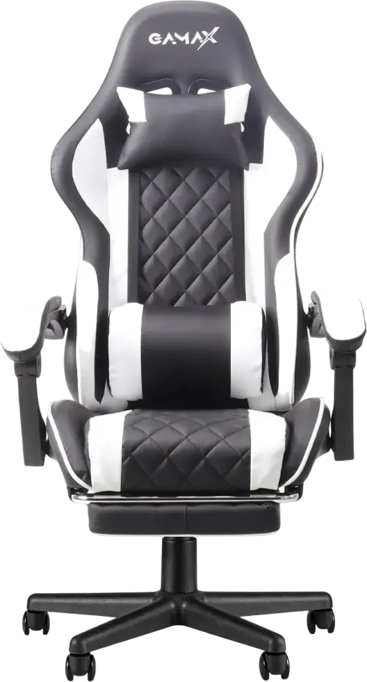 Gamax Gaming Chair 1-LT001L - Black and White  for sale in Egypt from Games2Egypt