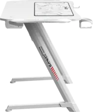 Gamax Z5-1160 Carbon Fiber Gaming Table with RGB Light & MousePad - White