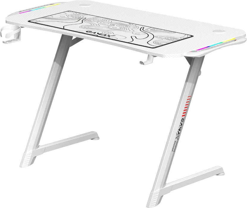 Gamax Z5-1160 Carbon Fiber Gaming Desk with RGB Light & MousePad - White  for sale in Egypt from Games2Egypt