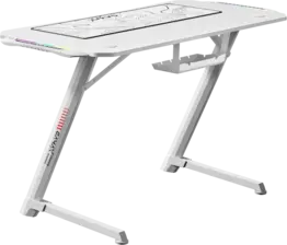 طاولة جيمنج من الياف الكربون Z5-1160 من جاماكس مع اضاءة RGB وماوس باد - أبيض  للبيع في مصر من خلال Games2Egypt