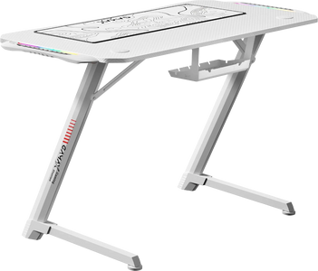 Gamax Z5-1160 Carbon Fiber Gaming Desk with RGB Light & MousePad - White  for sale in Egypt from Games2Egypt