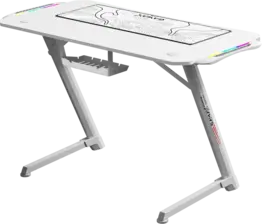 طاولة جيمنج من الياف الكربون Z5-1160 من جاماكس مع اضاءة RGB وماوس باد - أبيض  للبيع في مصر من خلال Games2Egypt