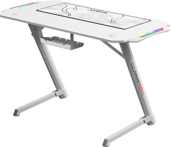 Gamax Z5-1160 Carbon Fiber Gaming Desk with RGB Light & MousePad - White  for sale in Egypt from Games2Egypt