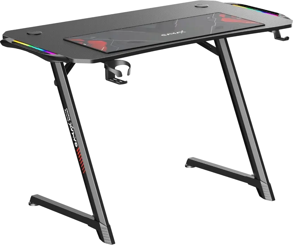 Gamax Z5-1160 Carbon Fiber Gaming Table with RGB Light & MousePad - Black  for sale in Egypt from Games2Egypt