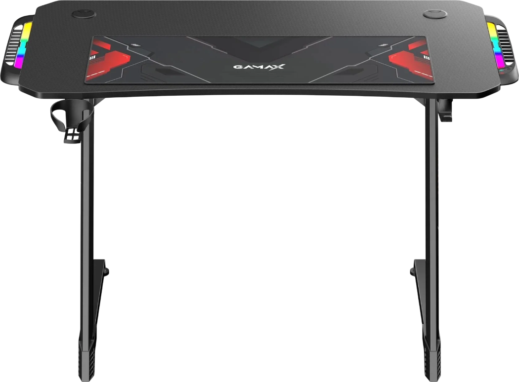 Gamax Z5-1160 Carbon Fiber Gaming Table with RGB Light & MousePad - Black – image 3