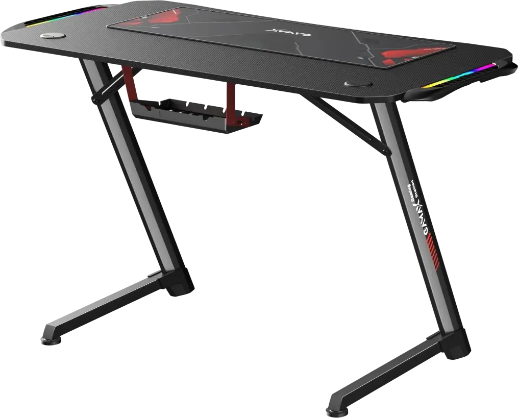 Gamax Z5-1160 Carbon Fiber Gaming Table with RGB Light & MousePad - Black  for sale in Egypt from Games2Egypt
