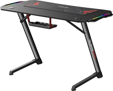طاولة جيمنج من الياف الكربون Z5-1160 من جاماكس مع اضاءة RGB وماوس باد - أسود  للبيع في مصر من خلال Games2Egypt