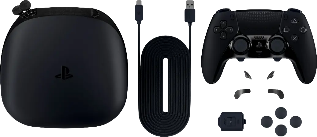 PS5 DualSense Edge Wireless Controller with a Case of Accessories - Black  for sale in Egypt from Games2Egypt