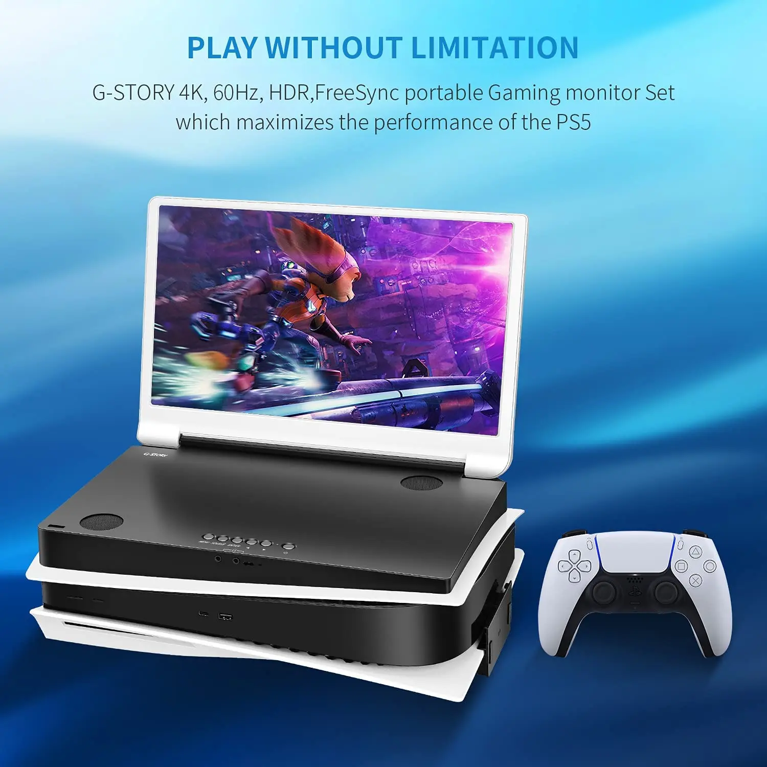 G-Story 15.6 inch LED 4K Portable Gaming Monitor For PS5  for sale in Egypt from Games2Egypt