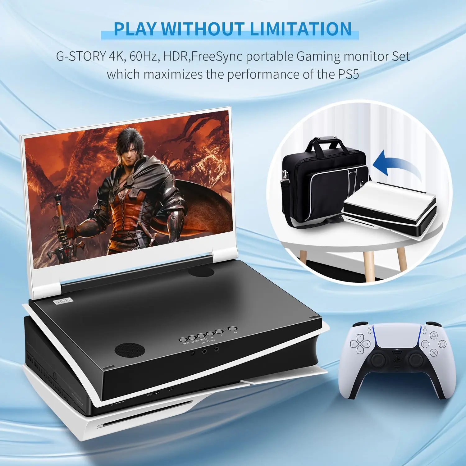 G-Story 14 inch LED 4K Portable Gaming Monitor For PS5 Slim  for sale in Egypt from Games2Egypt